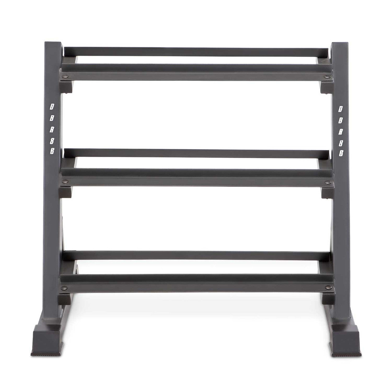 The Marcy 3 Tier Dumbbell Rack DBR-86 has three shelves for weight storage
