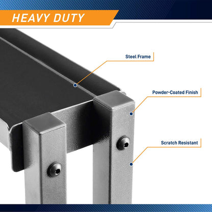The Marcy Combo Weights Storage Rack DBR-0117 is made with a heavy duty steel frame that is scratch resistant 