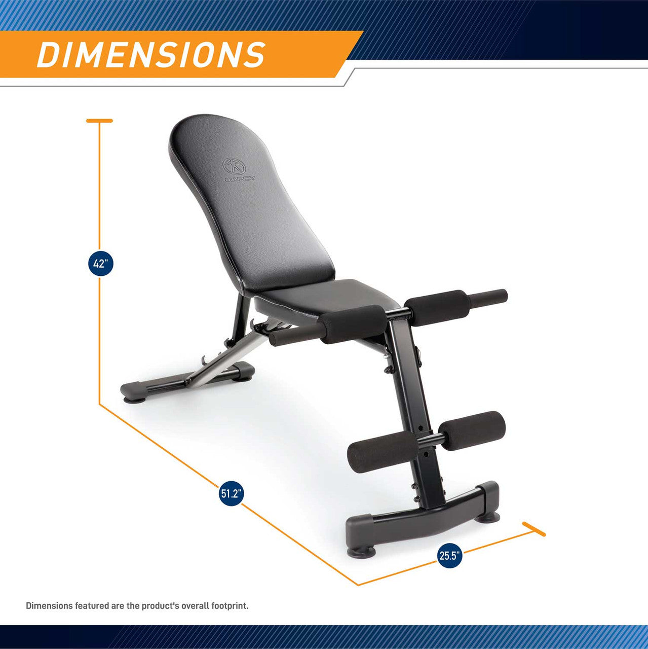 The Marcy Multi-Purpose Bench SB-228 - Dimensions