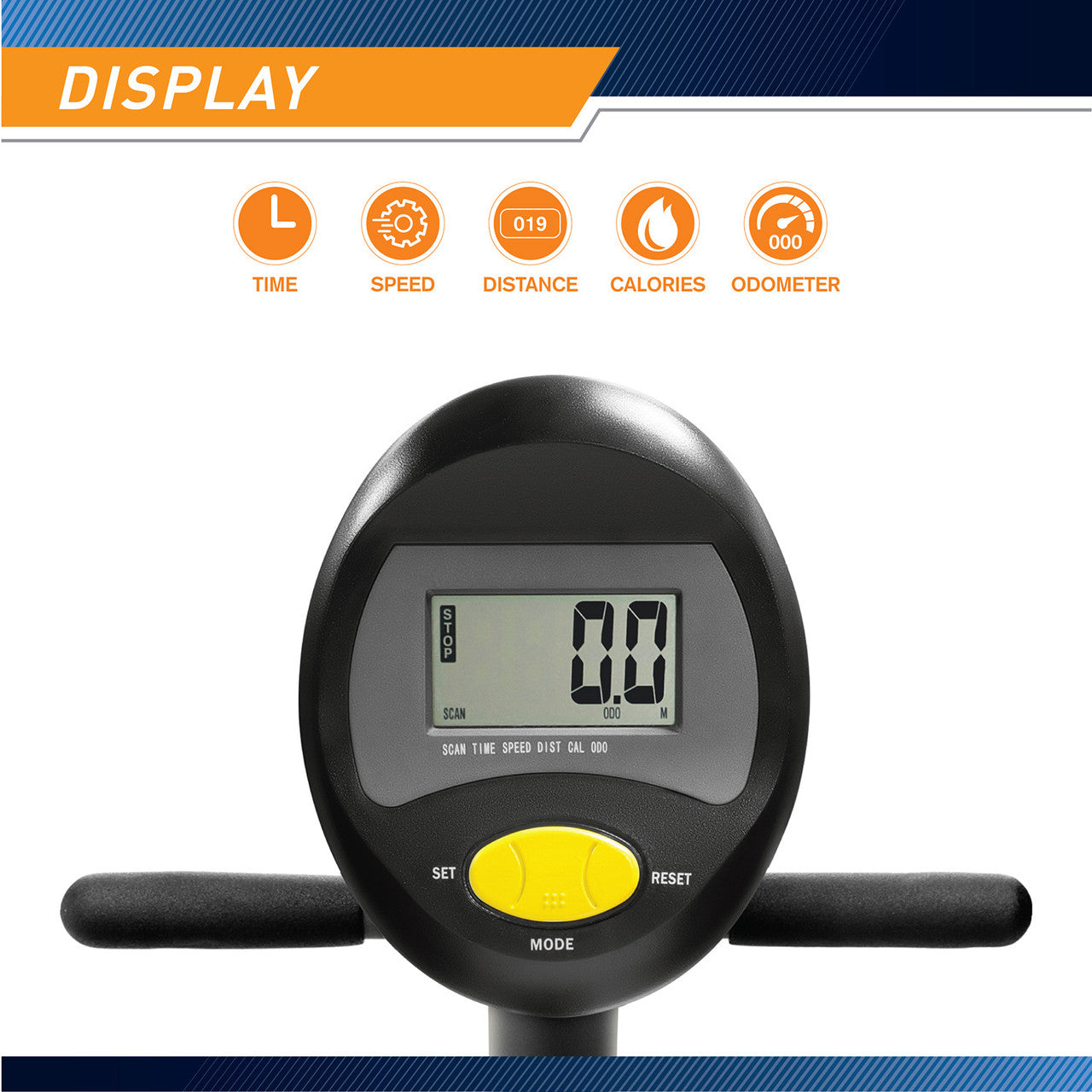 The Marcy Recumbent Magnetic Cycle NS-716R  includes a display screen so you can easily track your workout progress