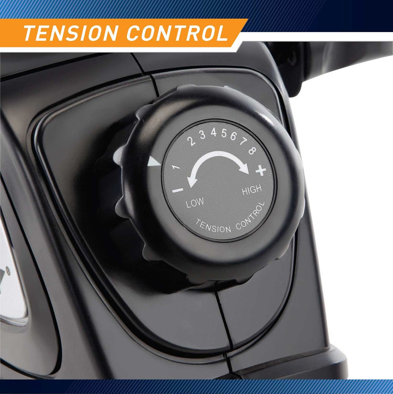 Easily adjust the tension using the tension knob on the portable magnetic mini cycle marcy NS-9200