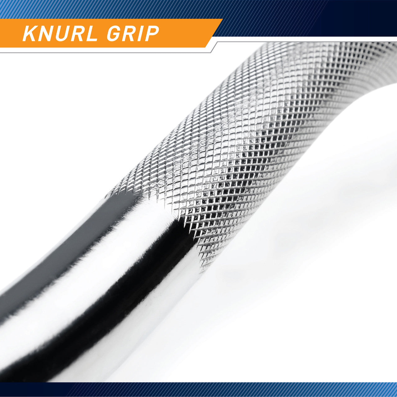 Threaded Standard Curl Bar  Marcy TCB-48R - Infographic - Knurled Bar