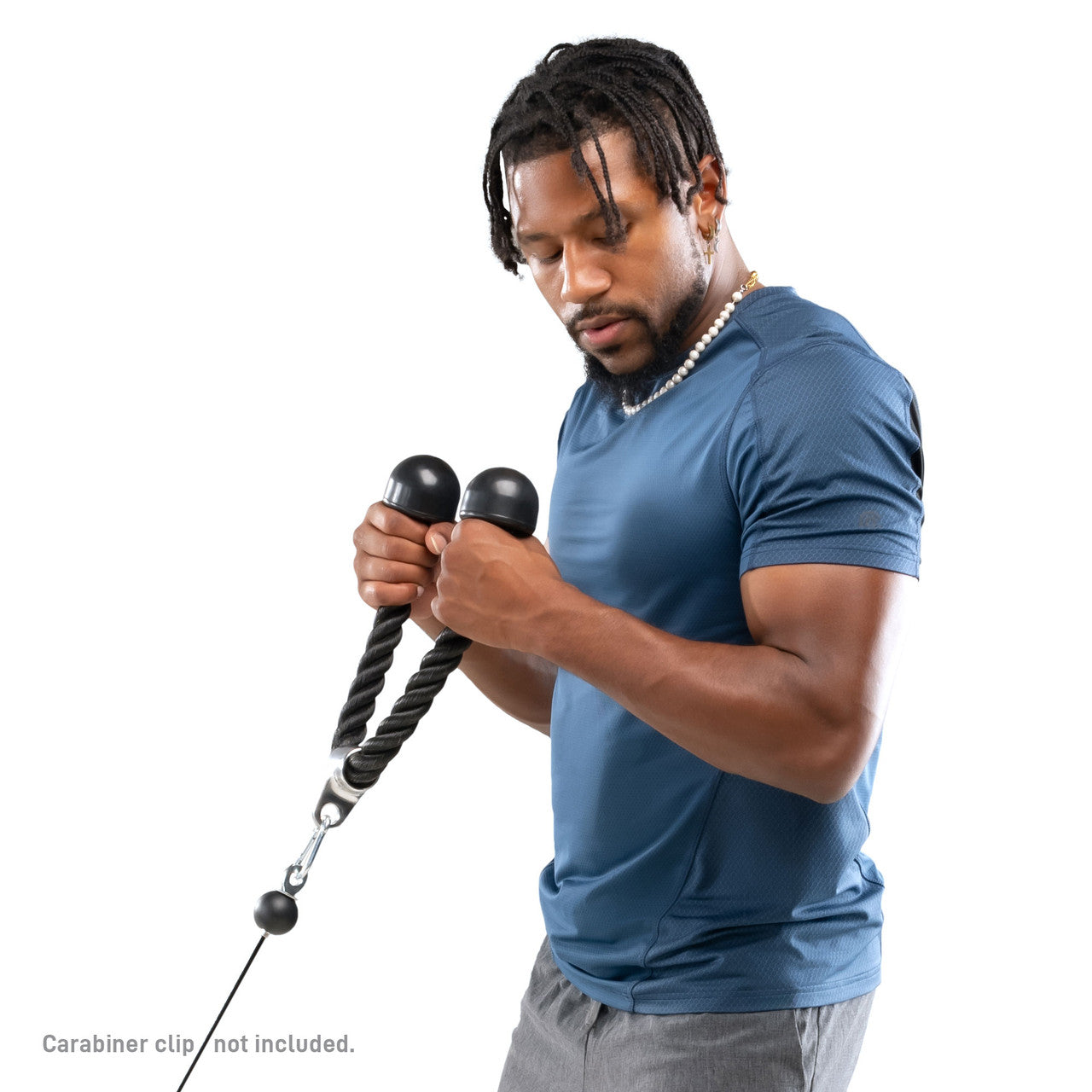 Triceps Rope Attachment Marcy TCR-24 - Model doing Tricep Pull