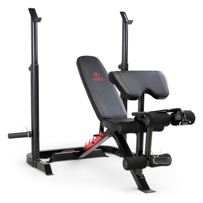 Two-Piece Olympic Weight Bench and Squat Bar Catch Marcy MD-7836