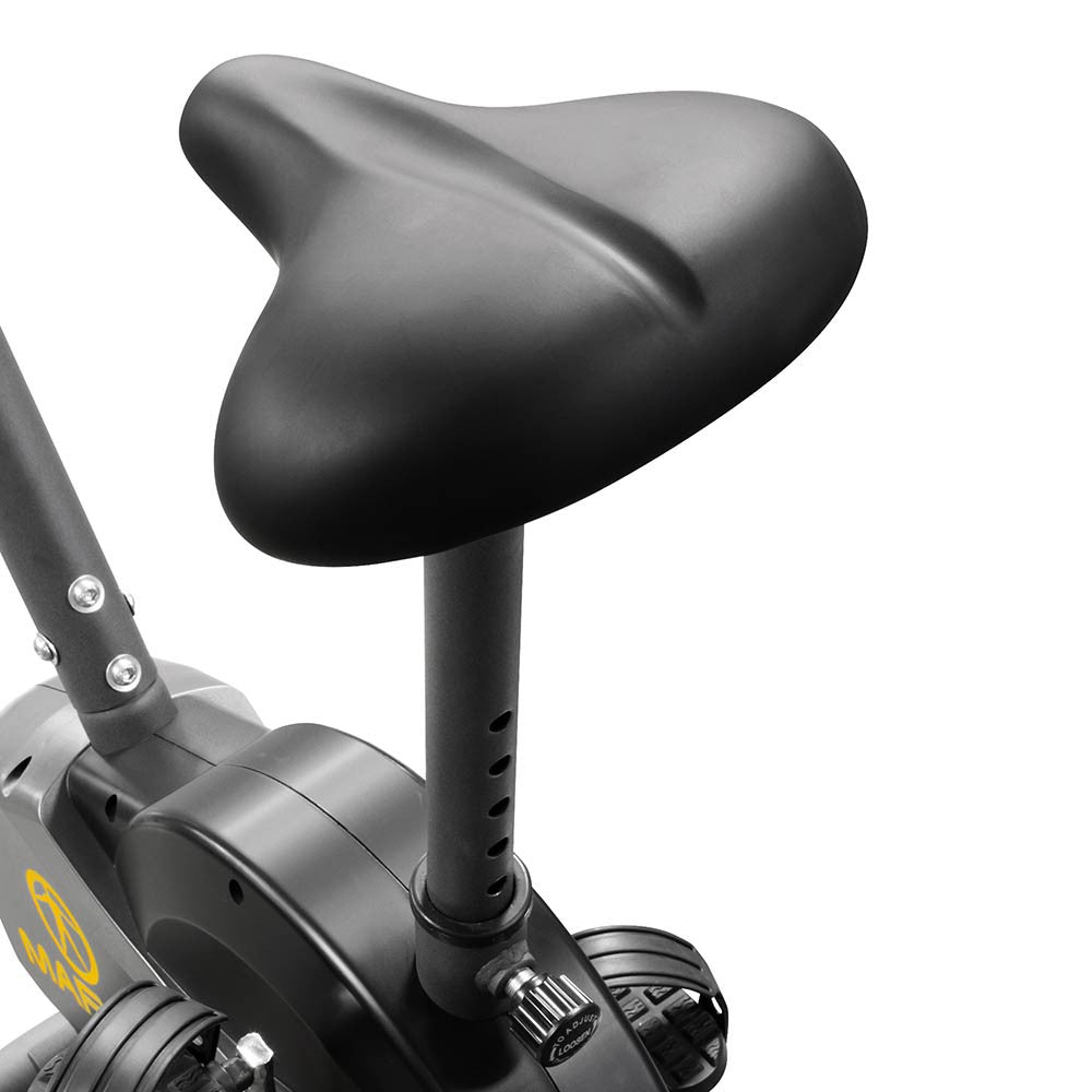 The Upright Magnetic Bike NS-714U by Marcy includes a large comfortable seat for your long rides