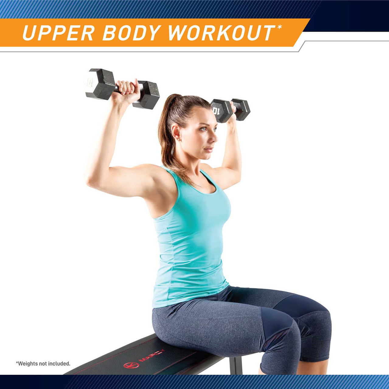 The Utility Flat Bench Marcy SB-315 can be used for an upper body workout 