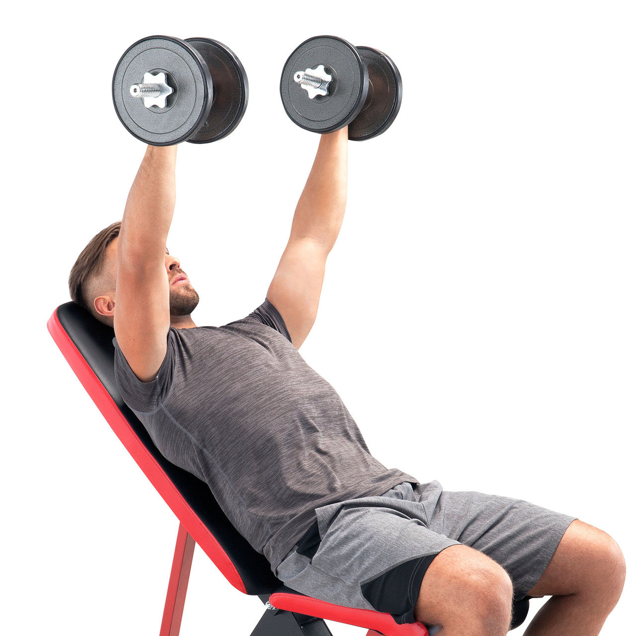 Utility Weight Bench with 5-Position Adjustable Seat  Circuit Fitness AMZ-563BN - Incline Dumbbell Press
