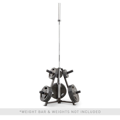 Marcy 6-Peg Olympic Weight Plate Tree and Vertical Bar Holder | PT-5757